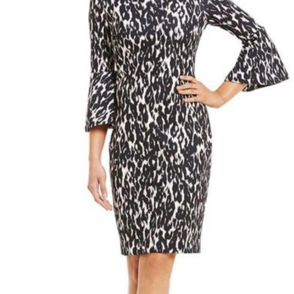 Calvin Klein Monochrome Long Sleeve Dress